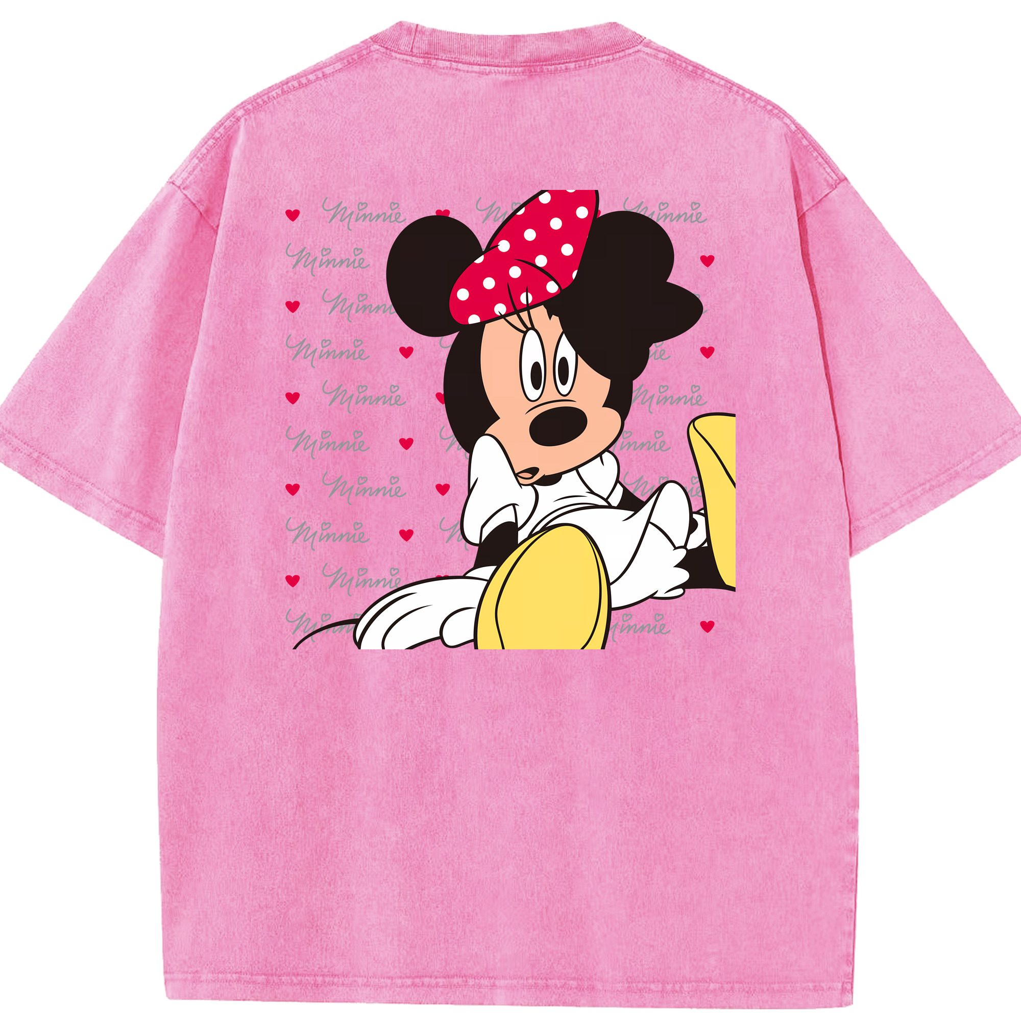 （画像用） ミッキーマウス Mickey Mouse 綿100% ヴィンテージ風 半袖Tシャツ（背面プリント）